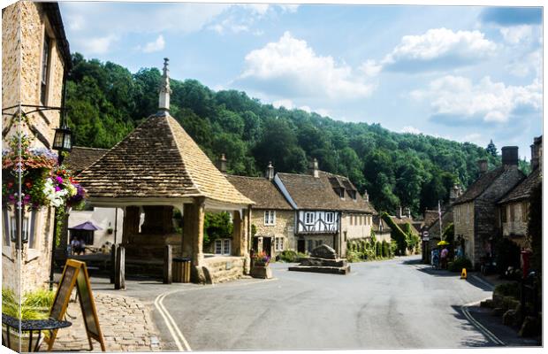 Castle Coombe, Wiltshire, UK. Canvas Print by Peter Jarvis