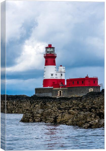 Longstone Lighthouse, Farne Islands, Northumberland, UK. Canvas Print by Peter Jarvis