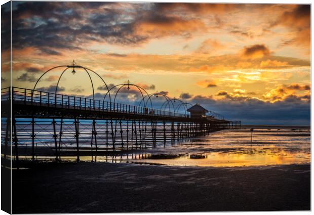 Southport Pier Canvas Print by Peter Jarvis