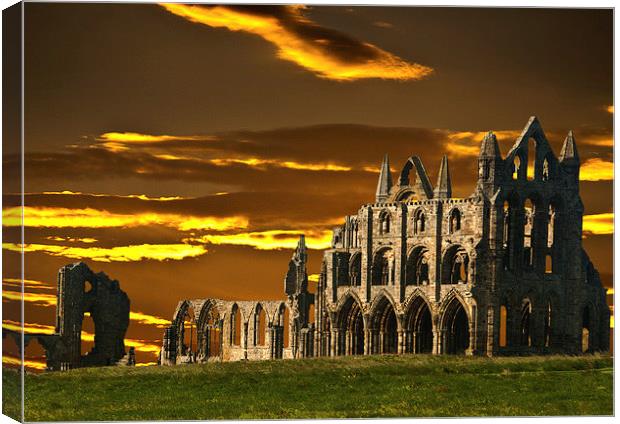 Whitby Abbey Canvas Print by Peter Jarvis