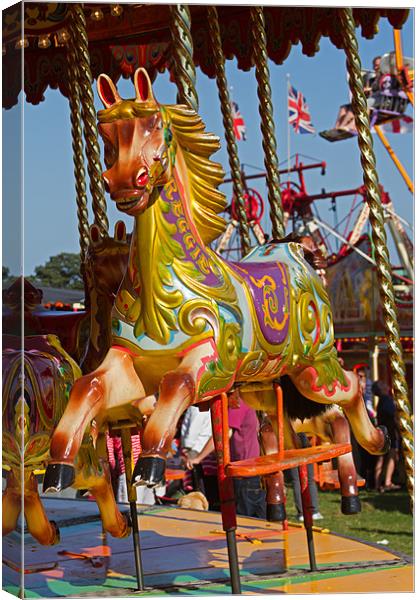 Carousel Horse in colour Canvas Print by Bill Simpson