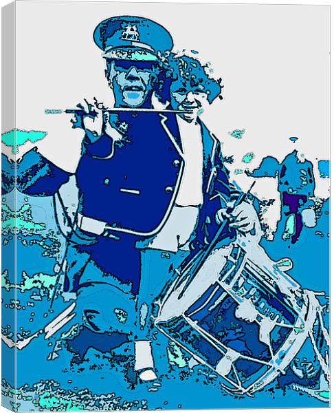 Drummer and Child Canvas Print by Bill Simpson