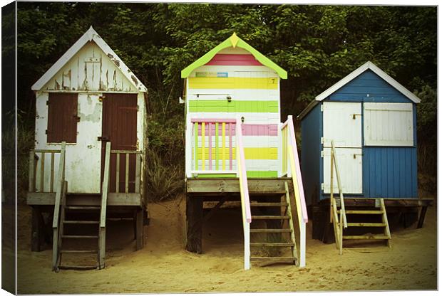 Beach Huts at Wells Next to Sea 3 Canvas Print by Bill Simpson