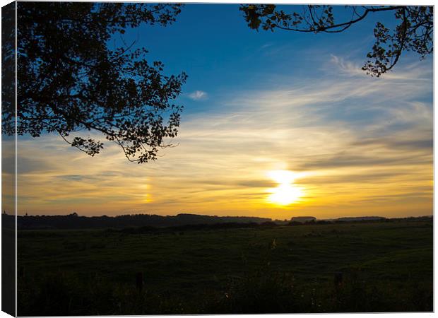 Sunset at Holkham 1 Canvas Print by Bill Simpson