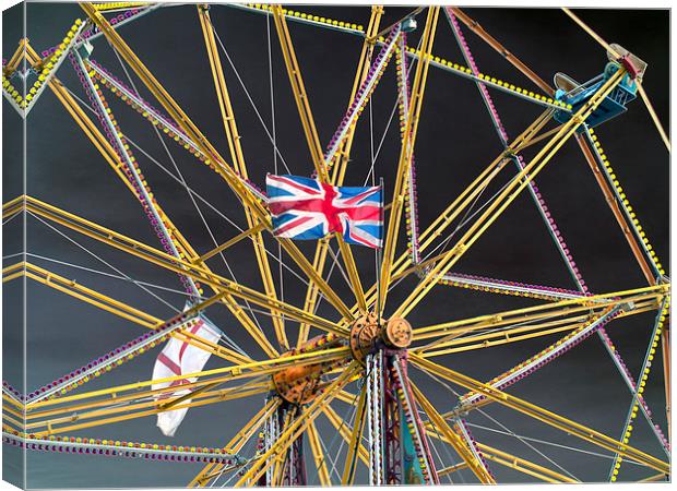 Ferris Wheel and Flags Canvas Print by Bill Simpson