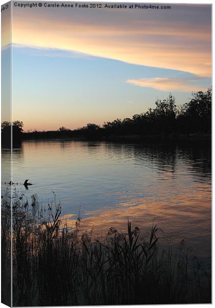 Murray River Sunset Series 1 Canvas Print by Carole-Anne Fooks