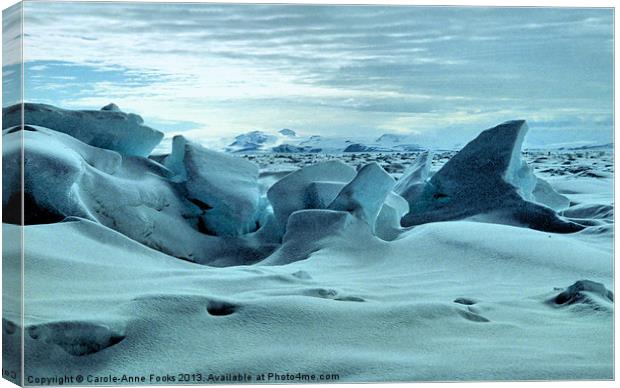 Pressure Ridges Antarctica Canvas Print by Carole-Anne Fooks