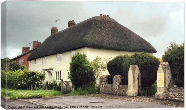 Thatched Cottage Avebury Canvas Print by Carole-Anne Fooks
