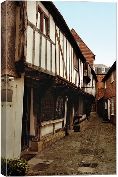 Tudor Terraces Devizes England Canvas Print by Carole-Anne Fooks
