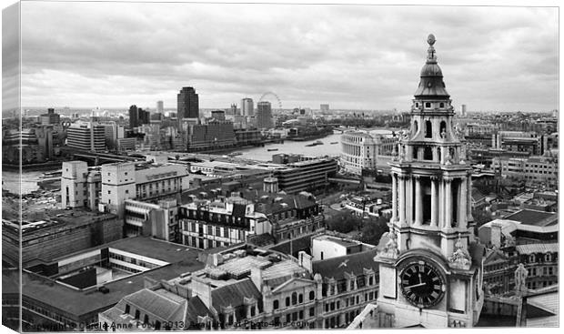 London in Black And White Canvas Print by Carole-Anne Fooks