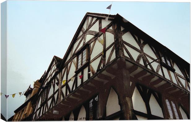 Ludlow Half Timbered Tudor Building Canvas Print by Carole-Anne Fooks