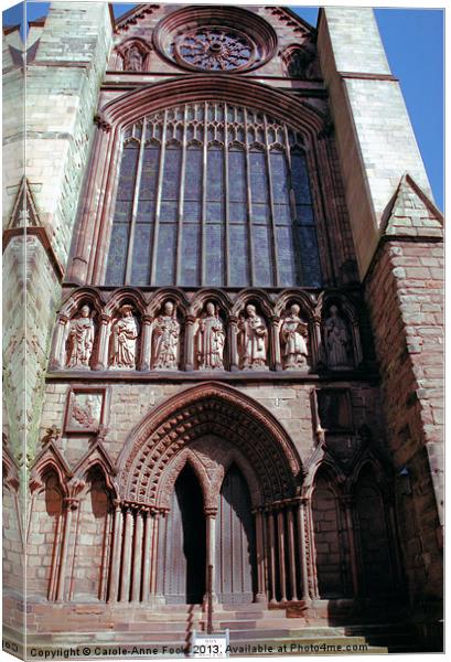 The Great West Doors Lichfield Cathedral Canvas Print by Carole-Anne Fooks