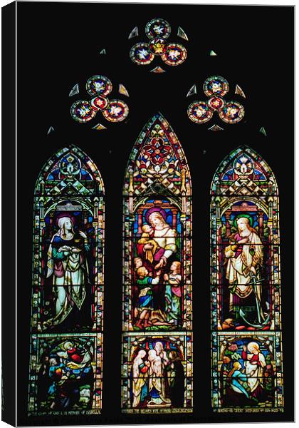 Stained Glass Lichfield Cathedral Canvas Print by Carole-Anne Fooks
