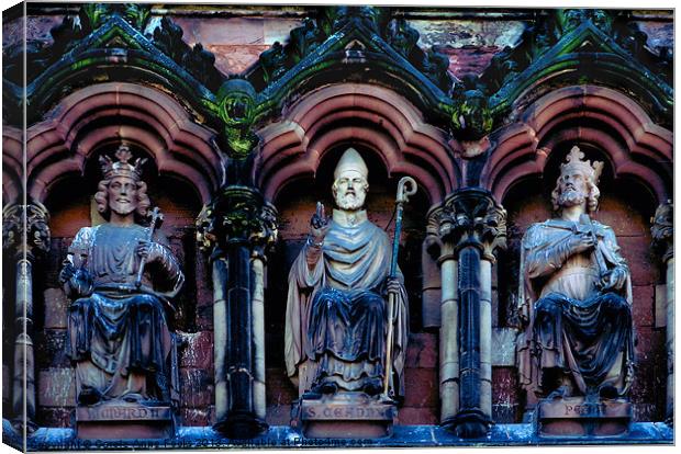 Kings And Bishop Lichfield Cathedral Canvas Print by Carole-Anne Fooks