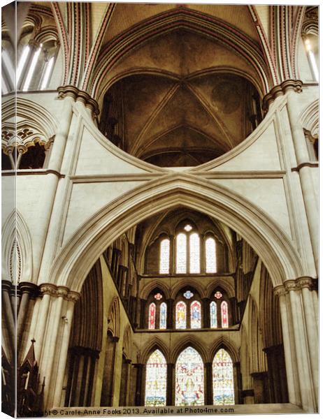 Salisbury Cathedral Interior Canvas Print by Carole-Anne Fooks