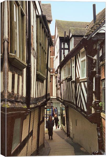 Streetscape Shrewsbury Canvas Print by Carole-Anne Fooks