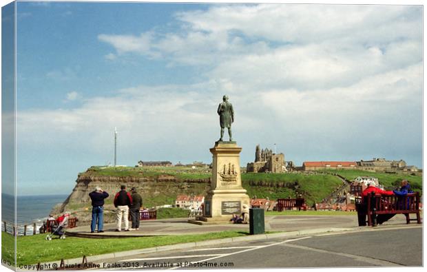 Captain James Cook at Whitby Canvas Print by Carole-Anne Fooks