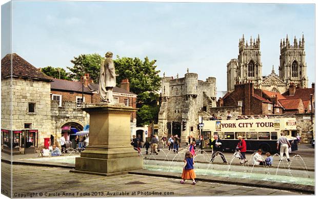 York City, Gate and Minster Canvas Print by Carole-Anne Fooks