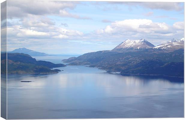 The Beagle Channel Aerial Canvas Print by Carole-Anne Fooks