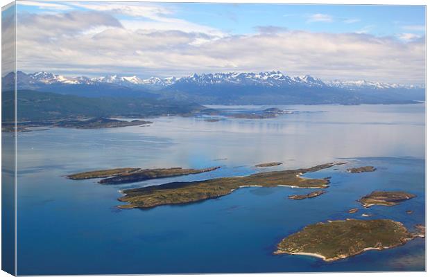 The Beagle Channel Aerial Canvas Print by Carole-Anne Fooks