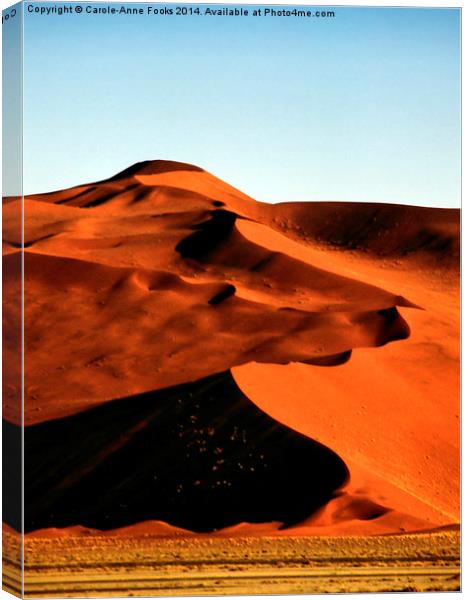 Dramatic Dunes, Namibia Canvas Print by Carole-Anne Fooks