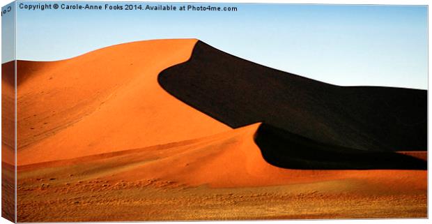 Red Sculptural Dune, Namibia Canvas Print by Carole-Anne Fooks