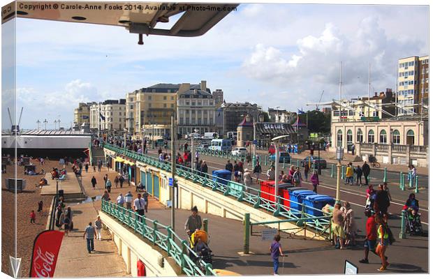  Brighton Foreshore From The Ferris Wheel Canvas Print by Carole-Anne Fooks