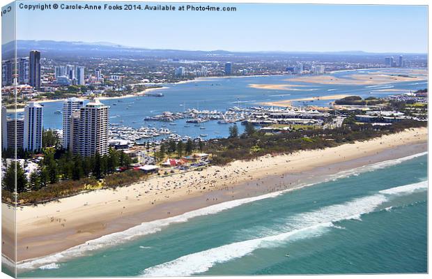The Gold Coast & The Spit Canvas Print by Carole-Anne Fooks