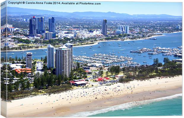  The Gold Coast & The Spit Canvas Print by Carole-Anne Fooks