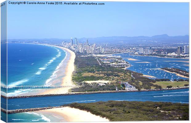 The Spit & Surfers Paradise Along the Gold Coast Canvas Print by Carole-Anne Fooks