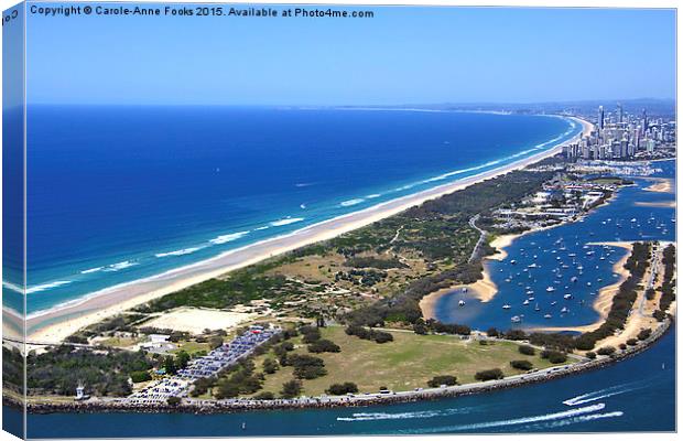  The Spit & Surfers Paradise Along the Gold Coast Canvas Print by Carole-Anne Fooks