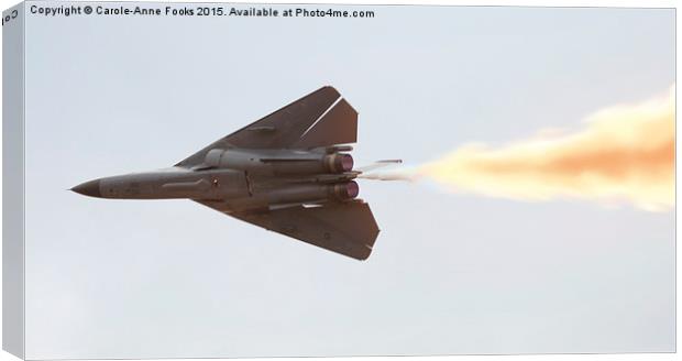  F111 in the Air Canvas Print by Carole-Anne Fooks