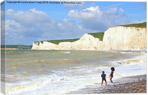   Seven Sisters From Birling Gap   Canvas Print by Carole-Anne Fooks