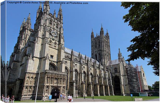  Canterbury Cathedral, Kent, England Canvas Print by Carole-Anne Fooks