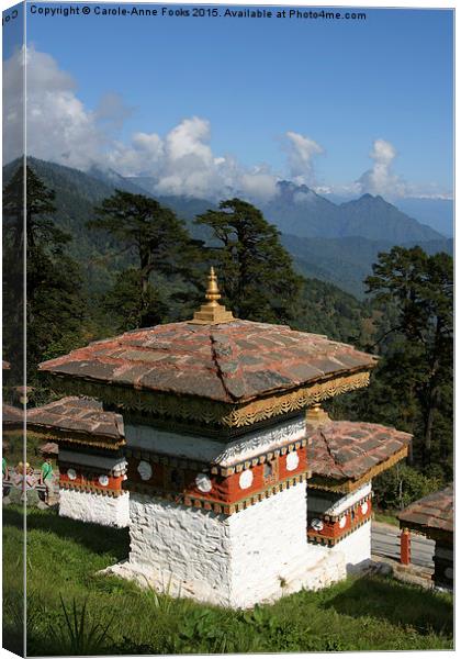  Memorial Site, Dochula Pass, Bhutan. Canvas Print by Carole-Anne Fooks