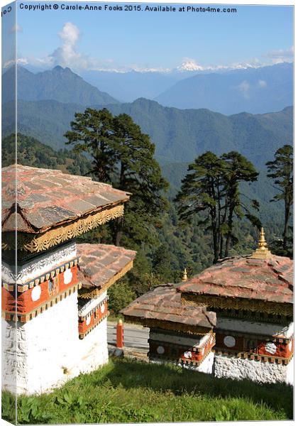   Memorial Site, Dochula Pass, Bhutan. Canvas Print by Carole-Anne Fooks