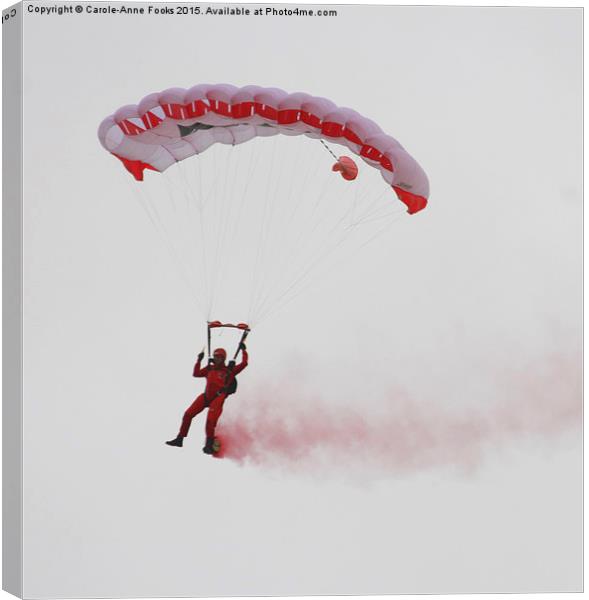 Army Red Beret Parachute Team Member Canvas Print by Carole-Anne Fooks