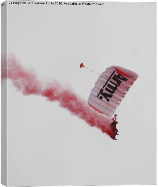  Army Red Beret Parachute Team Member Canvas Print by Carole-Anne Fooks