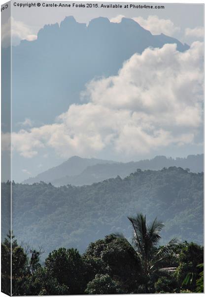  Mount Kinabalu with Cloud Canvas Print by Carole-Anne Fooks