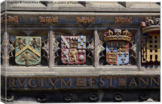  Canterbury Cathedral Gate Canvas Print by Carole-Anne Fooks