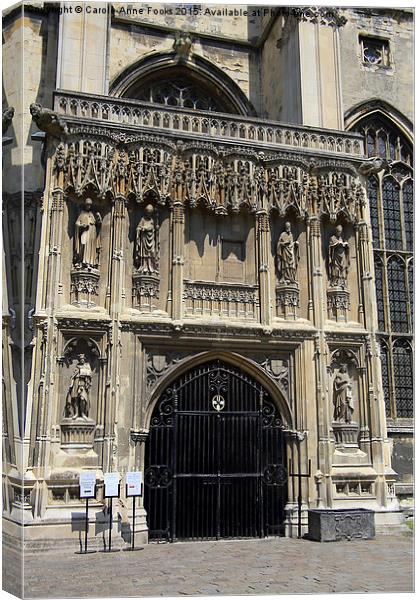 Main Entrance Canterbury Cathedral Canvas Print by Carole-Anne Fooks