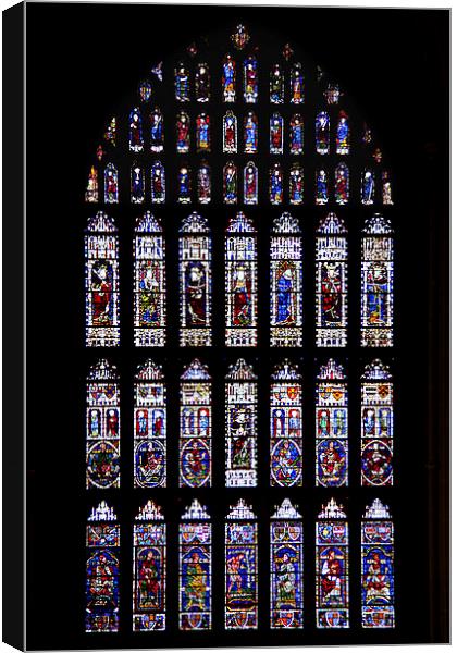  The Great South Window Canterbury Cathedral Canvas Print by Carole-Anne Fooks