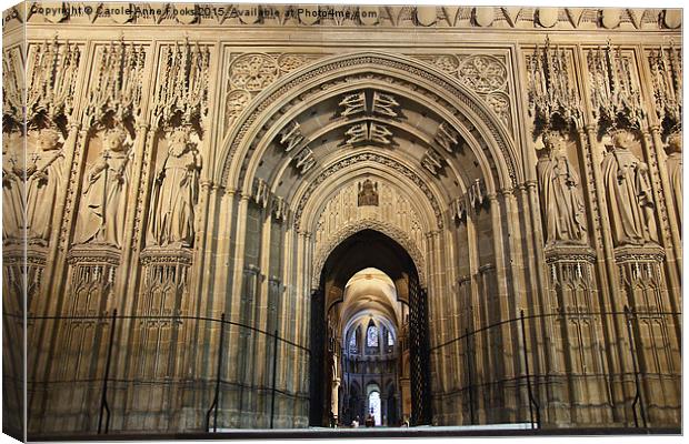  The Great Screen Canterbury Cathedral Canvas Print by Carole-Anne Fooks