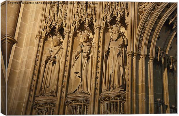  Detail of The Great Screen Canterbury Cathedral Canvas Print by Carole-Anne Fooks