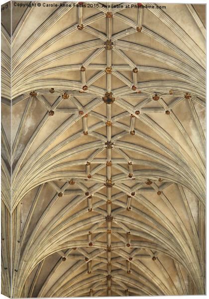  Canterbury Cathedral Interior Canvas Print by Carole-Anne Fooks