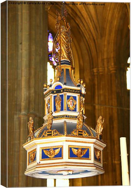  Canterbury Cathedral Interior Canvas Print by Carole-Anne Fooks