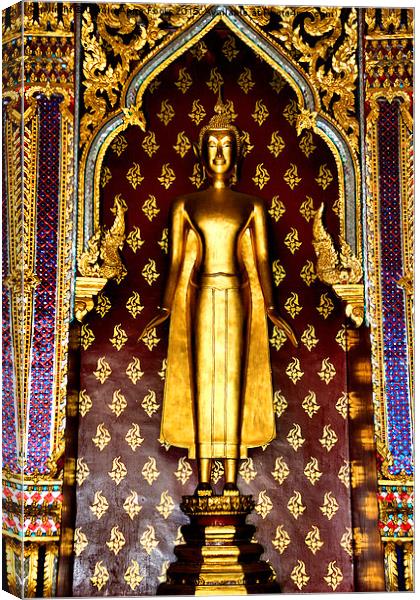 Buddha Figure at Wat Po Canvas Print by Carole-Anne Fooks