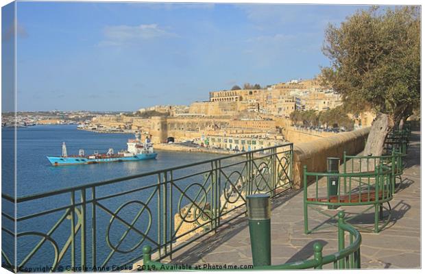 Grand Harbour, Valletta, Malta  Canvas Print by Carole-Anne Fooks