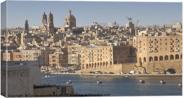 Valletta, Malta Canvas Print by Carole-Anne Fooks