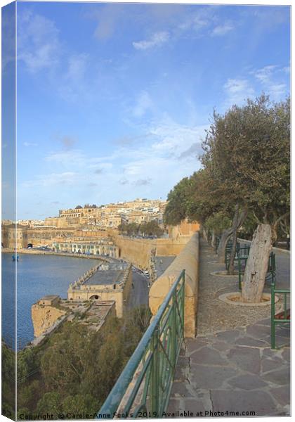 Grand Harbour, Valletta, Malta  Canvas Print by Carole-Anne Fooks